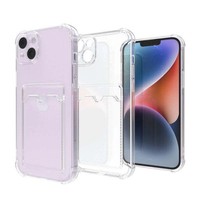 iPhone Case Clear Gel Cover Phone Protector Card Holder Shockproof All Models