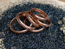 Copper Ring Stackable Hammered Rings band Size 6 Promise Ring Unisex 3mm thick