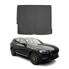 Kofferraummatte Kofferraumwanne für Volvo XC60 2018-2026 Gummi TPE Schwarz 1 tlg