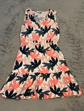 LOFT Outlet Dress Womens Small Sleeveless V Neck Multicolor Floral Flowy