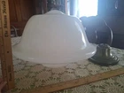 16 inch School House Vintage White Milk Glass Light Globe Lamp Farmhouse