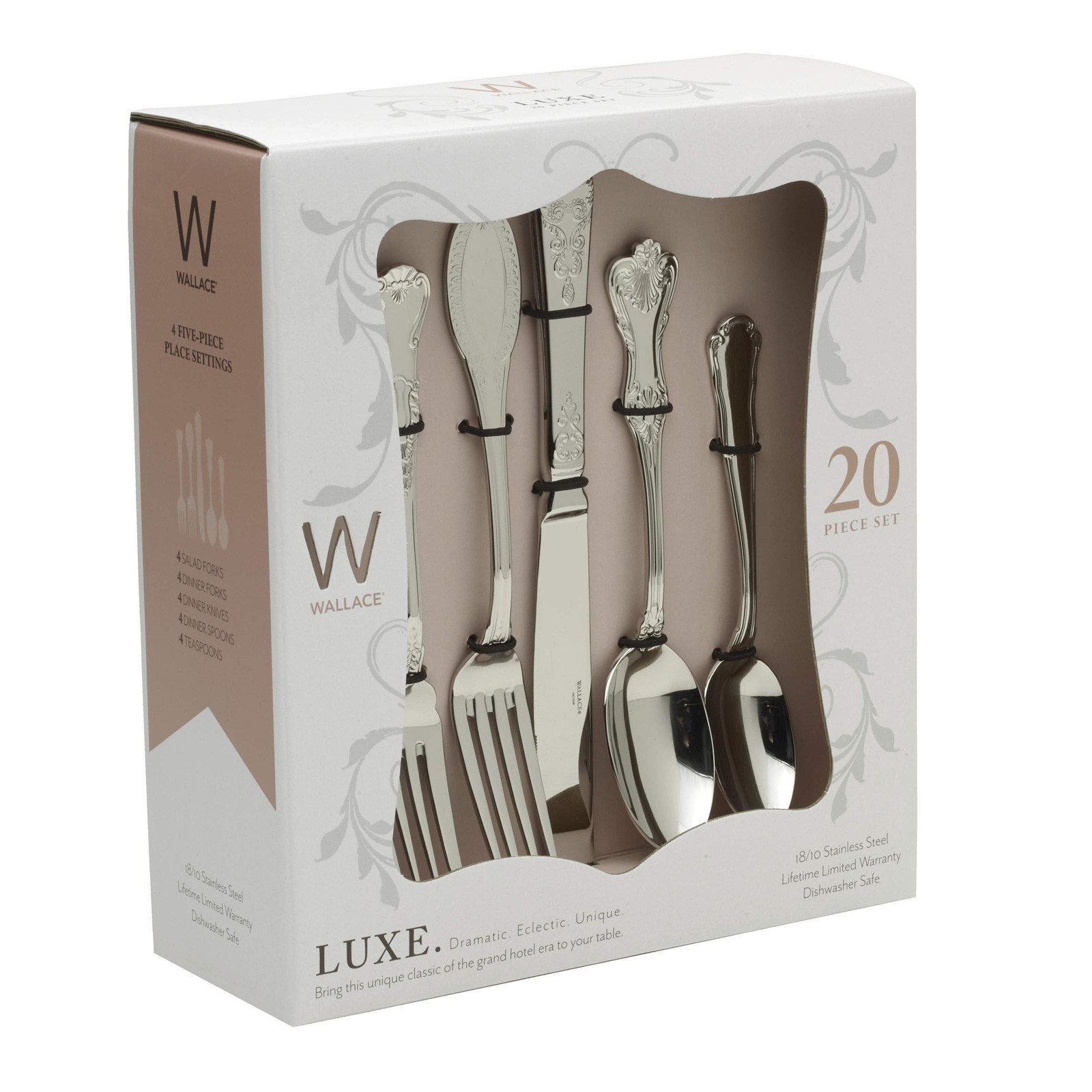 Hotel 20-Piece 18/10 Stainless Steel Flatware Set, Service for 4