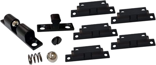 Premium 69mm Matte Black Solid Brass Double Ball Catch - 6 Pack Installation - Picture 3 of 8