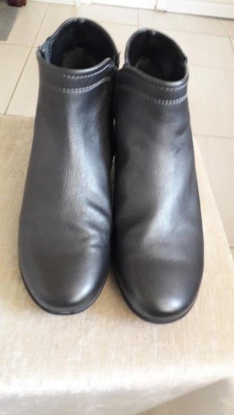 Women Gabor Ankle Boots Charcoal Leather 38.5