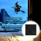 1 Sheet Halloween Decor Broom Witch Stickers Window Stickers Halloween Supplies