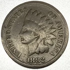 1882 Indian Head Cent Penny ~ VG Very Good Condition ~ 1c US Coin - 2571
