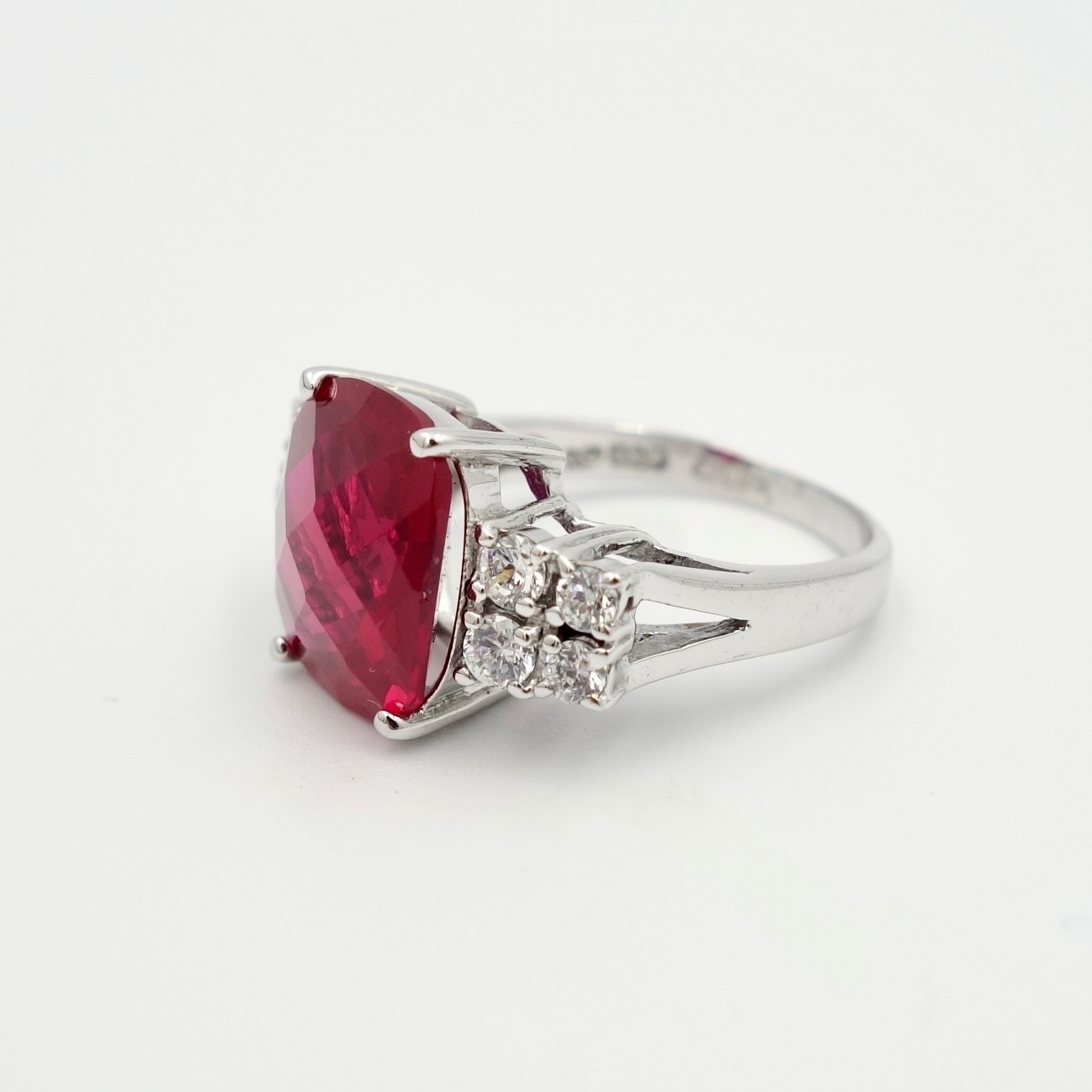 Lab Created Ruby Simulated Diamond 925 Sterling S… - image 3