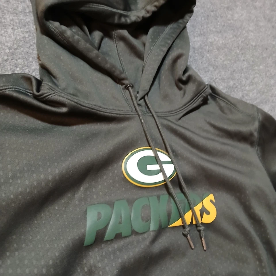 Sudadera con Capucha Green Bay Packers Para Hombre Grande NFL Fútbol Calce Térmico Nike Foto 3 de 4