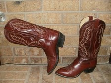 Hondo El Paso Pointed Toe Western Boot/Burgundy Men's 8 D 9202 MSRP 220