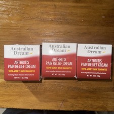  3 Australian Dream Arthritis Pain Relief Cream 4 oz Muscles Joints Exp 2027