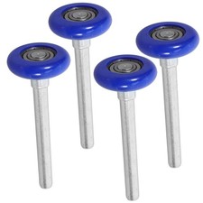 4 Pcs Garage Door Wheels Replacement Nylon Roller with Stem Hinge Rollers
