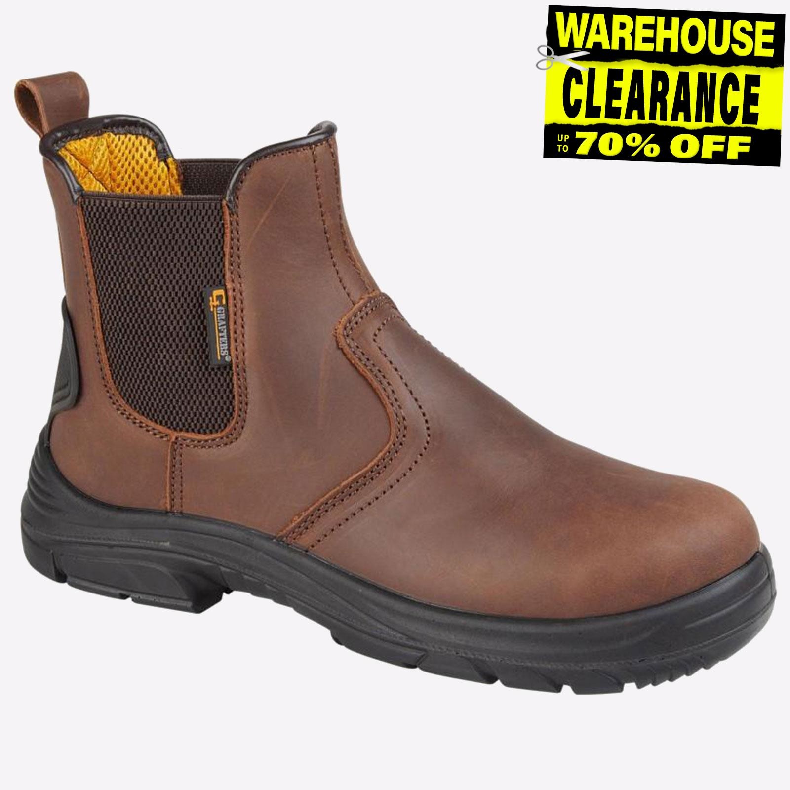 Grafters Lancaster Mens Work Ankle Toe Cap Dealer Safety Boots (Extra Wide Fit)