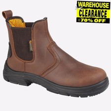 Grafters Lancaster Mens Work Ankle Toe Cap Dealer Safety Boots (Extra Wide Fit)