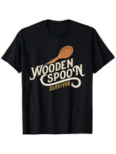 Funny wooden Spoon Survivor Vintage Humor Tee