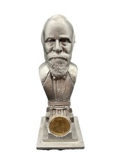 Michael Ricker Pewter President Bust Sculpture W/Coin Rutherford B Hayes 12/1500