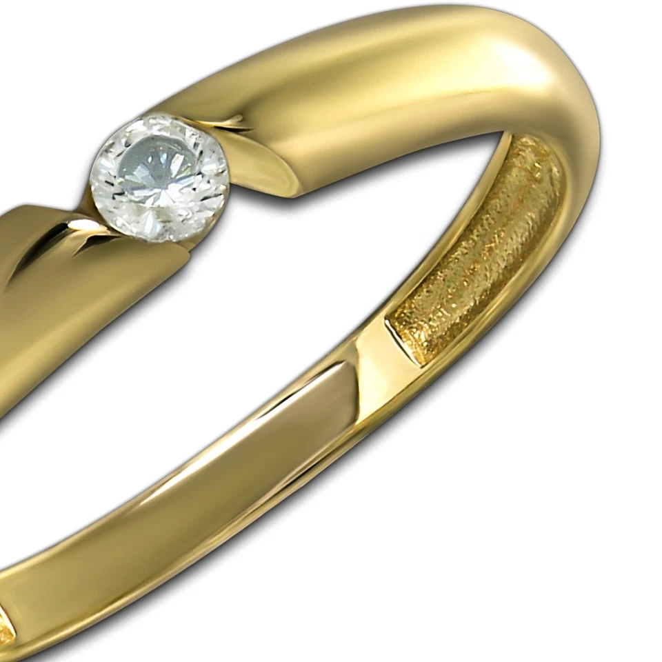 GoldDream Gold Ring Classic Gr.56 333er Zirkonia Gelbgold Damen GDR568Y56 - Bild 4 von 4