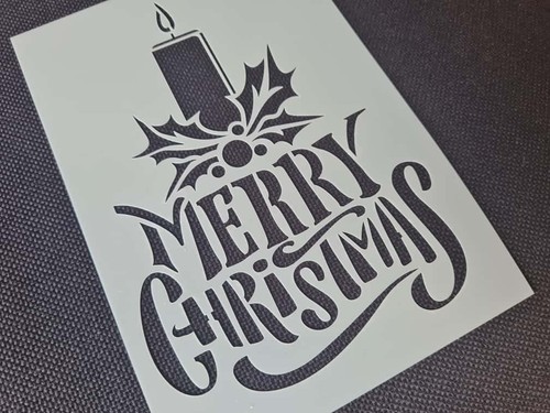 GRINCH STIL HAND MIT WEIHNACHTSKUGEL UND TEXT FROHE WEIHNACHTEN SCHABLONE FENSTER DEKO - Bild 3 von 5