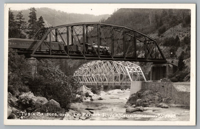 Tobin Bridges Over Feather River California RPPC Railroad Steel Bridge
