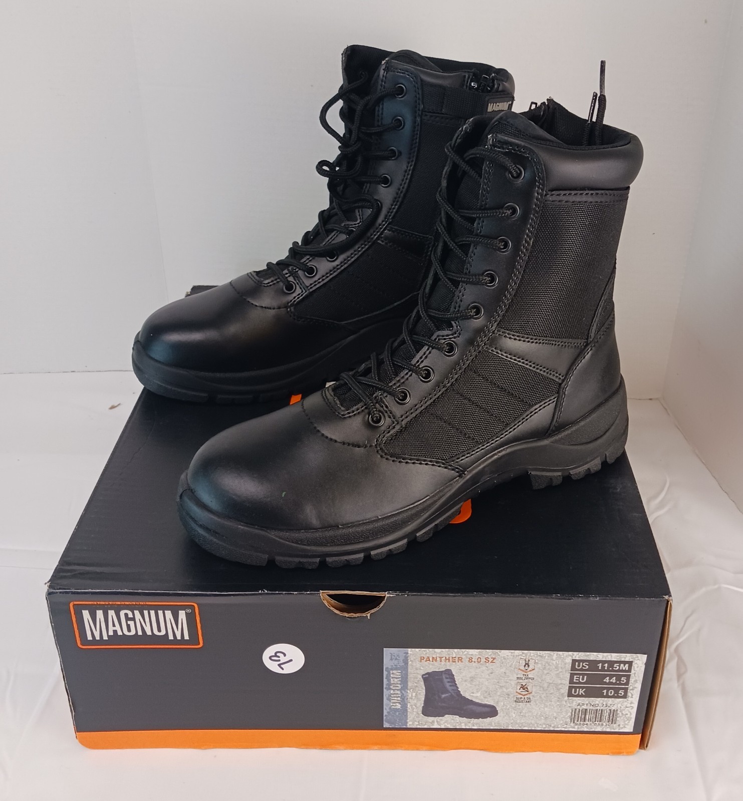 S 11.5m Black Leather Military Police New Other