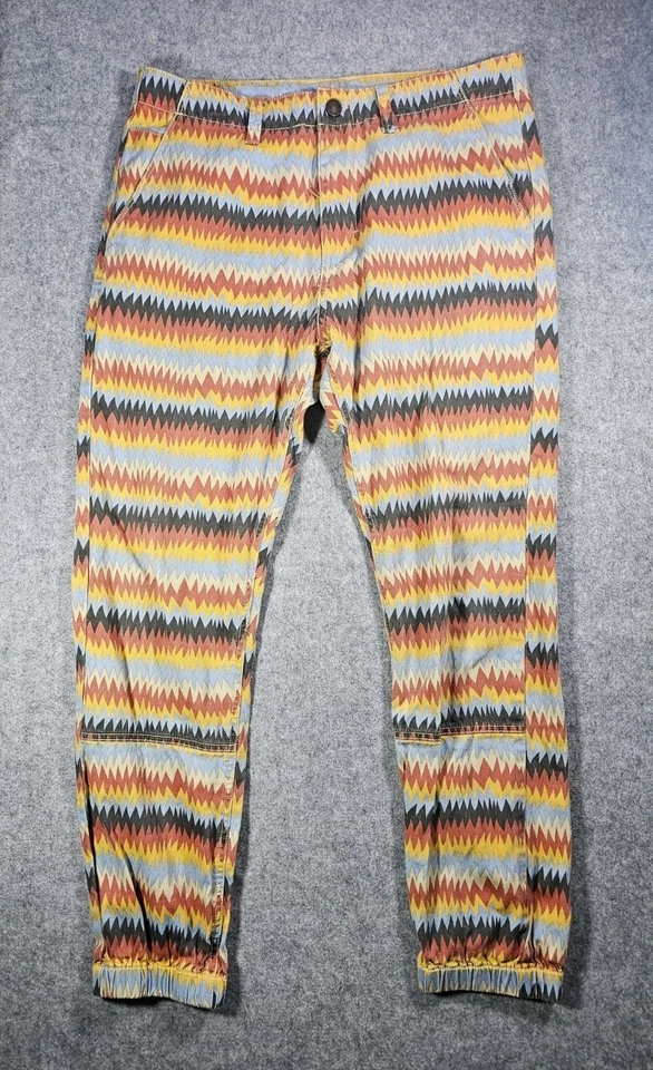 Pantalones Altamont Talla 32 Jogger Rojo Dorado Azul Streetwear Informal Foto 2 de 4