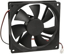 URBEST 90mm x 25mm DC 12V 2Pin Cooling Fan for Computer Case CPU Cooler Black