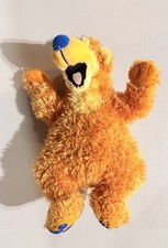 1999 Applause Bear Stuffed Animal Brown With Blue Nose Blue Paws - Rare Vintage