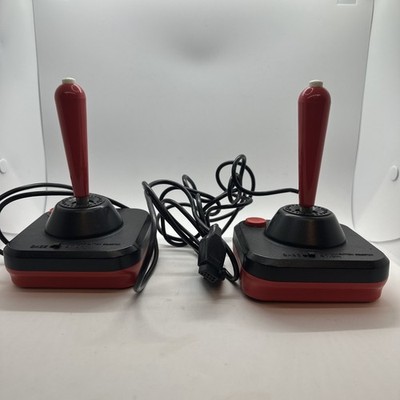 Two Vintage WICO Command Control Joystick Controllers Atari Commodore - Tested