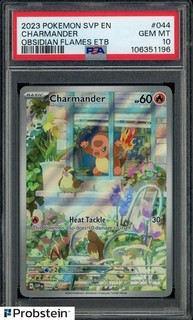 2023 Pokemon SVP EN Obsidian Flames ETB #044 Charmander PSA 10 GEM MINT