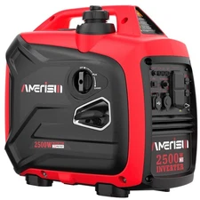 Amerisun Portable 2500W Inverter Gas Generator, 120V, EPA Certified, Outdoor Use