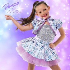 Kids Combo Dance Costume Lot- 3-in-1- Purple Dansco Brand 5 pieces- 4 sets