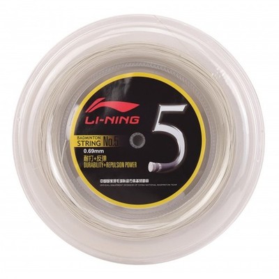 Li-Ning Badmintonsaite string Bespannung Rolle No.5 Badmintonstring 200m Farben