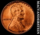 1953 Lincoln Wheat Cent - Choice Gem Brilliant Unc  No Reserve  #i6791