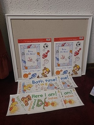 Suzy s Zoo Scrapbook Cardstock Stickers Vintage Ducks Chicks Baby Boy Lot 