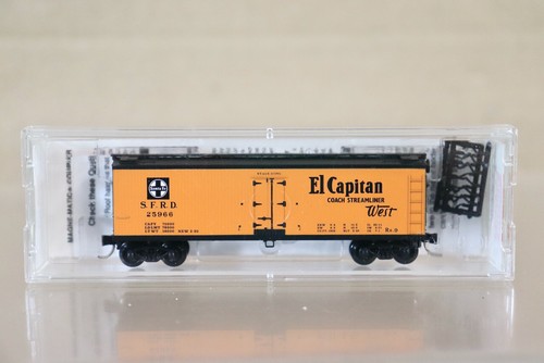 Micro Trains MTL 47240 Spur N Santa Fe SFRD 40' Holz Kühlwagen Box Car 25966 ab | Condition: Used