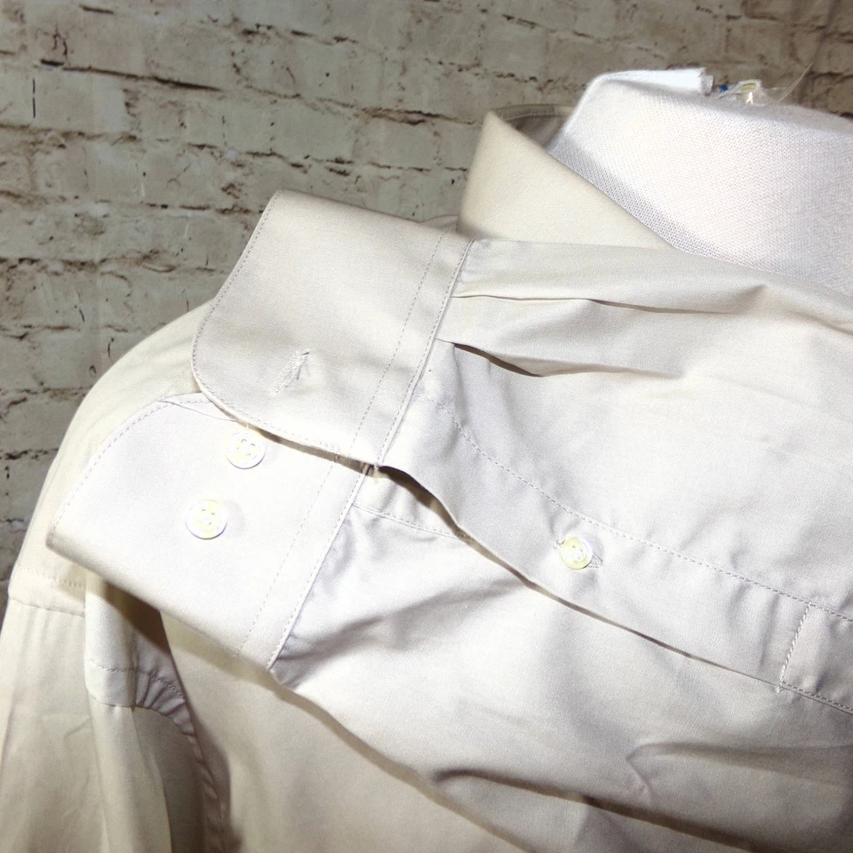 Camisa de vestir para hombre Covington 19,5-37 3XL beige algodón mezcla de polietileno LS 1 bolsillo Foto 3 de 4