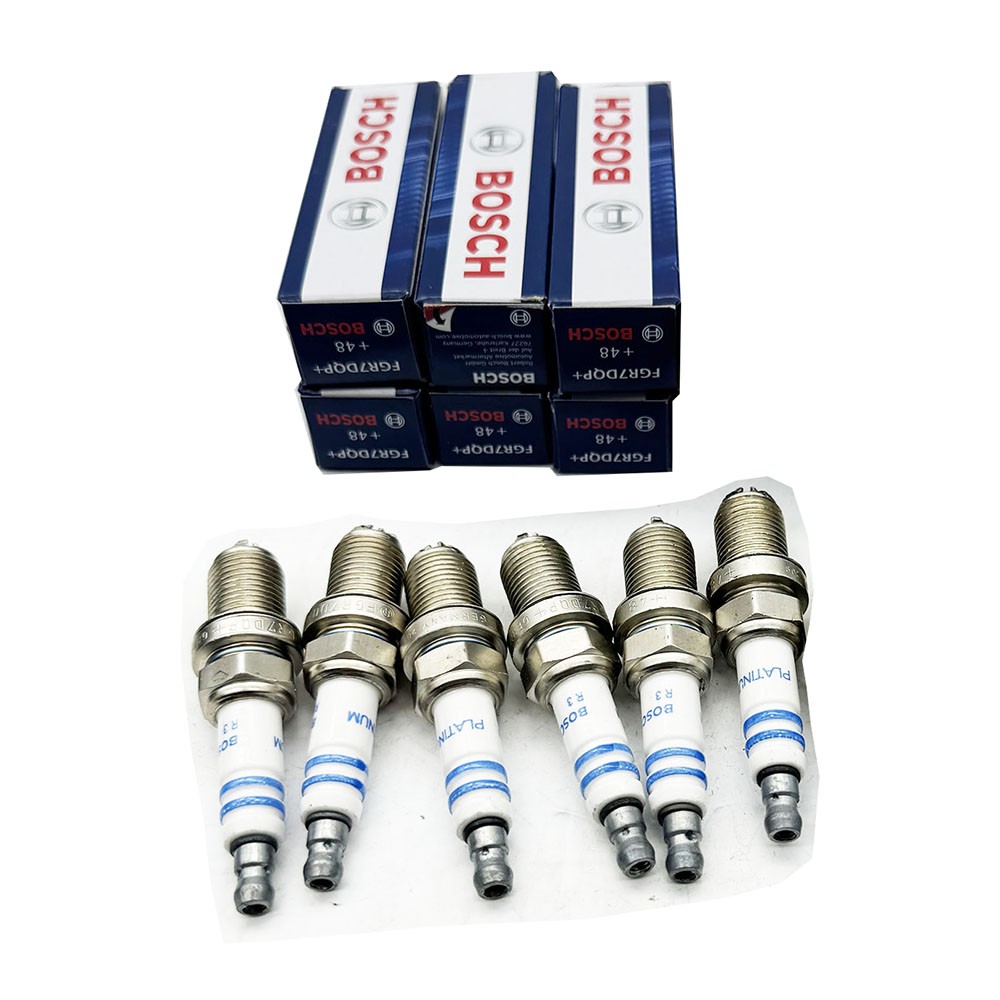 6Pcs FGR7DQP Spark plugs For Bosch BMW X5 E34 530i E39 540i E60 12120037607