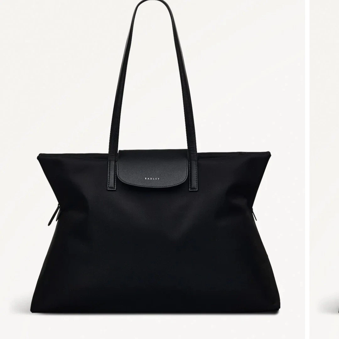 RADLEY London Women Montague Street Recycled Fabric Medium Zip Top Shoulder Tote Bag In Black