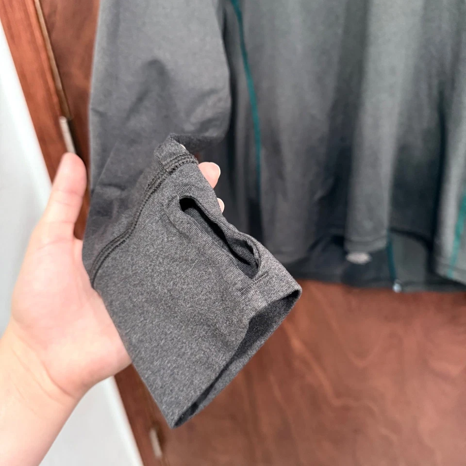 REI Co-op Active Pullover 1/4 Zip Hoodie Thumb Holes Running Top XL - Image 3 of 4