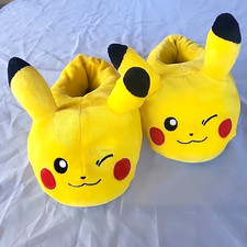 Pokemon Winking Pikachu Plush Slippers House Shoes Youth 6, Teens, Unisex