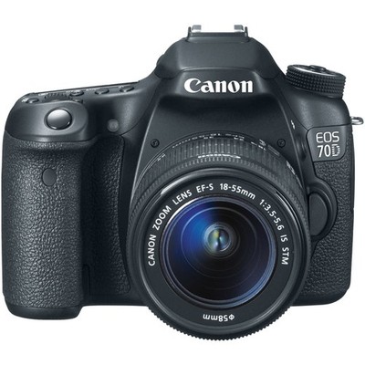 Canon EOS 70D 20.2MP Digital SLR Camera - Black (Kit w/ EF-S IS