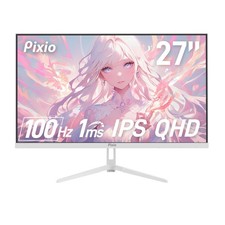 Gaming Monitor 27 inch QHD 1440p 100Hz IPS 1ms Pixio PX275WAVEW White Refresh