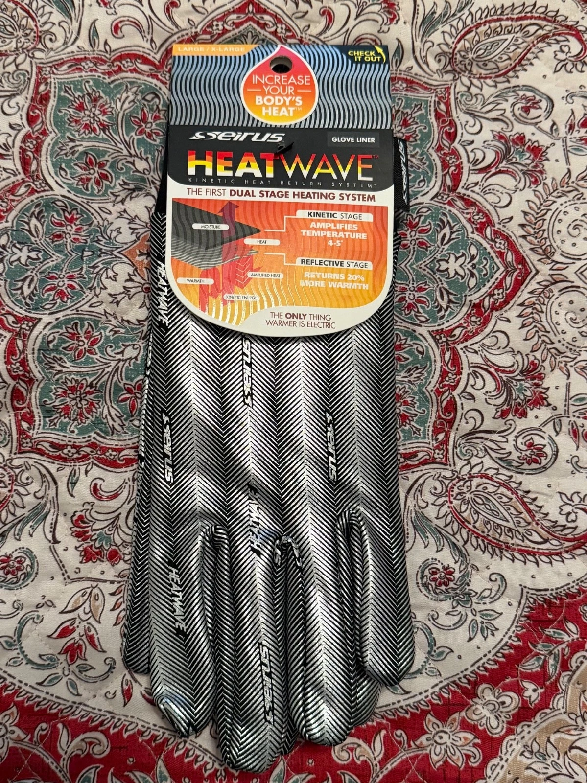 Seirus Heatwave Glove Liner - Size Large/Extra Large - NEW