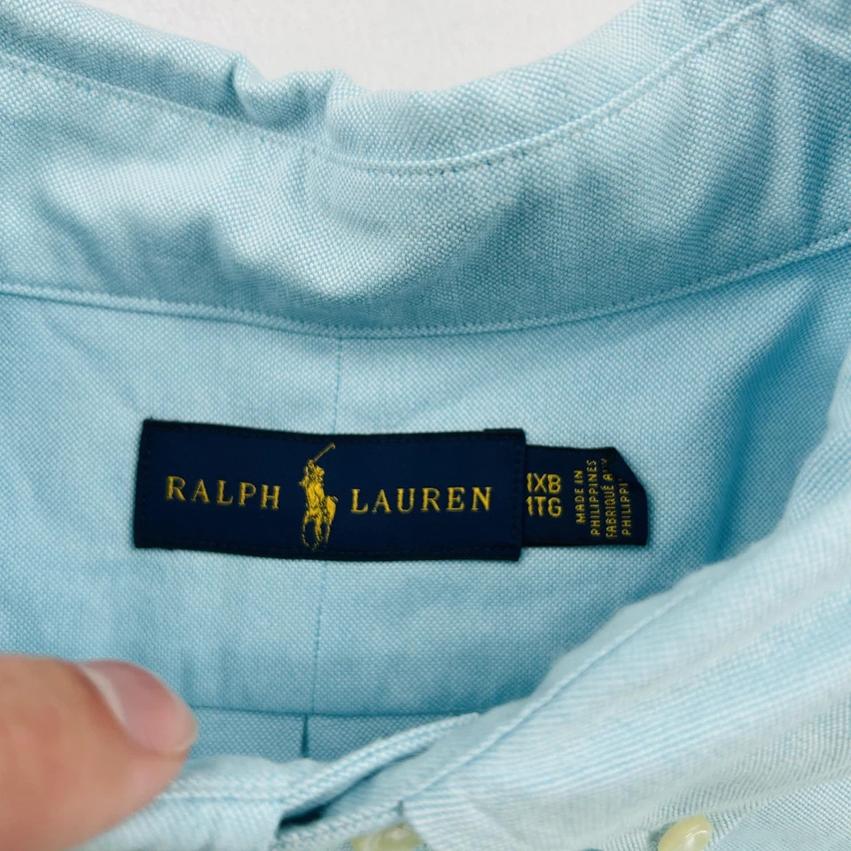 Polo Ralph Lauren Shirt Mens 2XB Blue Button Down Long Sleeve Classic Pony Logo - Image 3 of 4