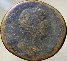 Large Ancient Roman Sestertius Coin 117-138AD Emperor Hadrian Genuine Circulated