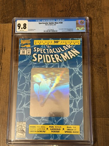 Spectacular Spider-Man #189 CGC 9.8 White Pages 1st Print Hologram Cover