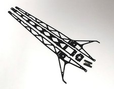 XTREME RACING BLACK G-10 TOP FUEL DRAGSTER CHASSIS KIT w/ WING STAND 20050