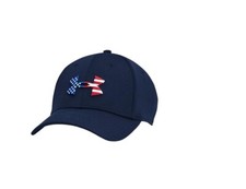 Under Armour UA Freedom Hat Men L/XL Blue Baseball Golf Cap Flex Fit Stretch