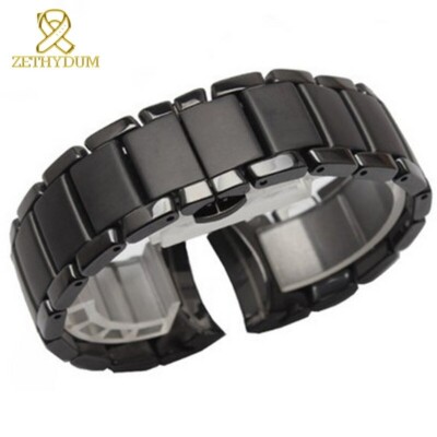 Passend für Armani AR1452 AR1451 // Keramik Stahl Uhrenarmband Armband + Werk...