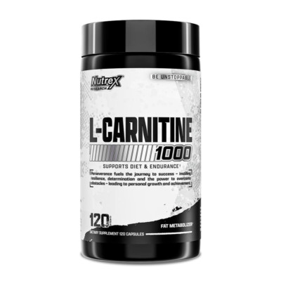 Nutrex - L-Carnitine 1000 - Boost Fat Burn & Energy for Endurance - 120 Capsules