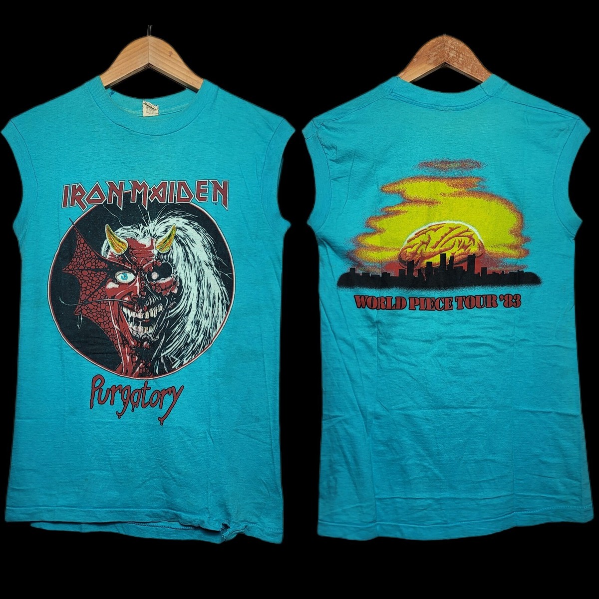 Vintage 1983 Iron Maiden Purgatory World Piece Tour Concert Band